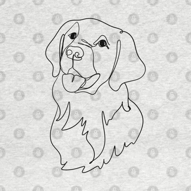 Golden retriever minimalist line art by eternalshadeart